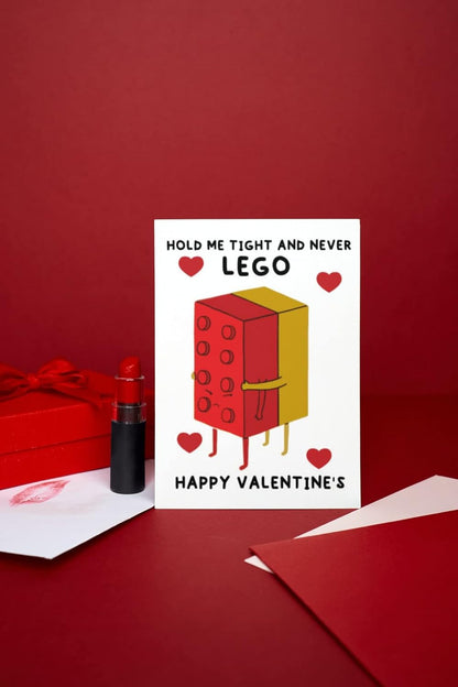 Funny Valentine'S Day Card - Hug Me and Never Le Go Valentines Day Card - Funny Valentines Day Card - Cute Card for Girlfriend or Boyfriend V300