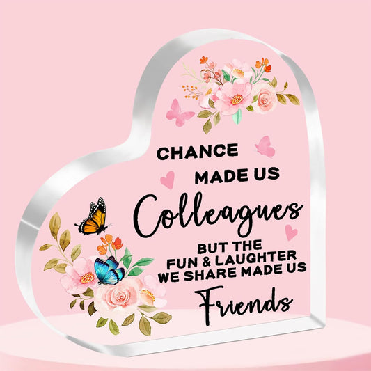 Gifts for Colleagues Work Friend Work Bestie Gifts Leaving Gifts for Colleagues Women Chance Made Us Colleagues Acrylic