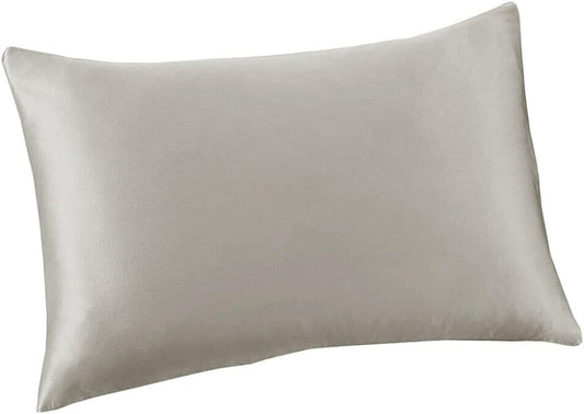 Brit Cotton TC 400 Thread Count Pillowcase with Envelope Closure, Breathable Plain Soft 100% Egyptian Cotton Pillow Covers, 2 Pack (50Cmx75Cm, Silver)