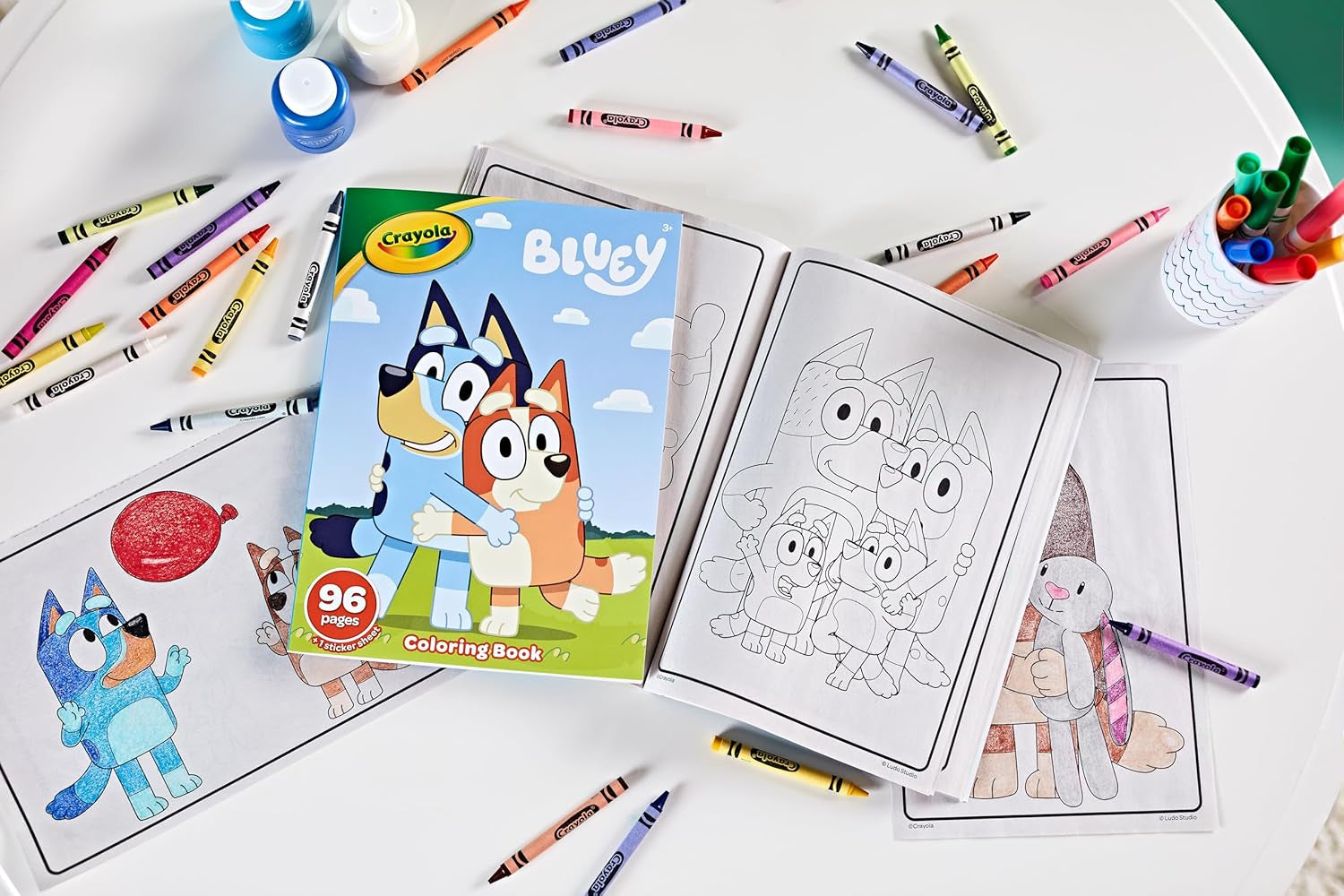 Colouring Book - Bluey | 96 Pages of Bluey Colouring Fun | Sticker Sheet Included | Ideal for Kids Aged 3+