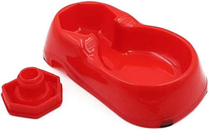 ® 400Ml Automatic Pet Feeder Rabbit Cat & Dog Food & Water Dispenser Dish Bowl Feeder Bottles (Red)