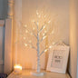 White Twig Christmas Tree with Lights 2FT Tabletop Birch Tree with 24 Warm White Leds Battery Operated LED Birch Tree for Home Party Wedding Easter Christmas Decoration