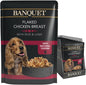 Banquet - Wet Dog Food - Flaked Chicken Breast, Rice, Liver - 100% Natural Ingredients, 15 Pouches X 100G