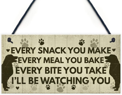 Funny Dog Signs and Plaques Birthday Gift for Dog Lovers Novelty Dog Sign for Home Animal Pet Sign