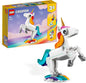 31140 Creator 3 in 1 Magical Unicorn Toy to Seahorse to Peacock, Rainbow Animal Figures, Unicorn Gift for Girls and Boys, Buildable Toys