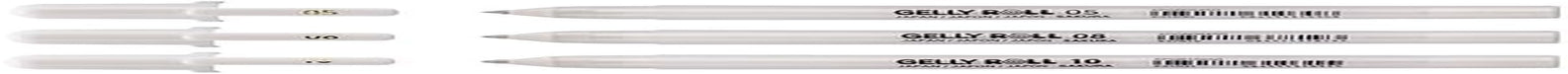 Gelly Roll Basic White Gel Pen Set of 3, Assorted Sizes | Opaque Pens for Highlights, Drawing & Crafts