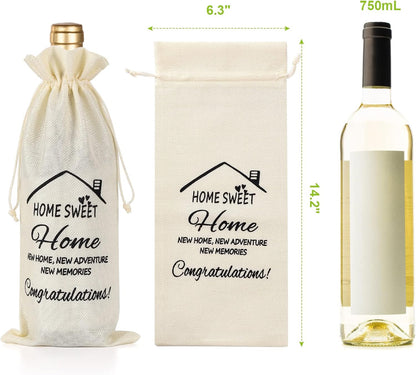 New Home Gifts Bags, Wine Gift Bag with Drawstring, House Warming Gifts New Home, New Home Gifts for Couple, Women, Men, Champagne Gift Bag