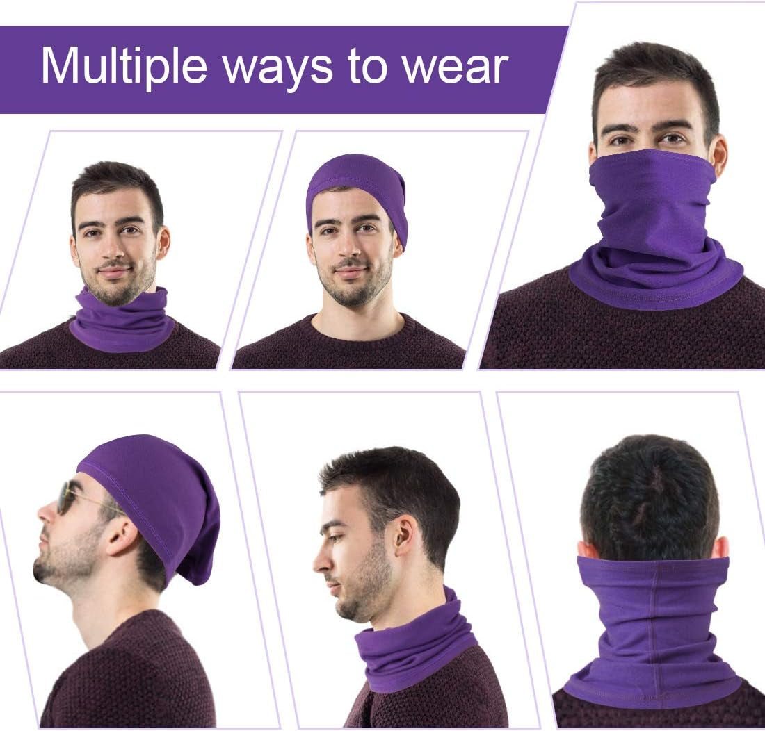 Neck Warmer Snood for Men & Women,Winter Neck Gaiter Fleece Bandana Face Covering Mask Windproof Neck Scarf Neckwear for Outdoor Sports Motorcycle Skiing Running Cycling