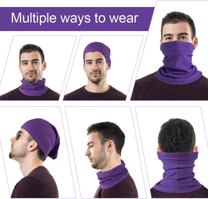 Neck Warmer Snood for Men & Women,Winter Neck Gaiter Fleece Bandana Face Covering Mask Windproof Neck Scarf Neckwear for Outdoor Sports Motorcycle Skiing Running Cycling