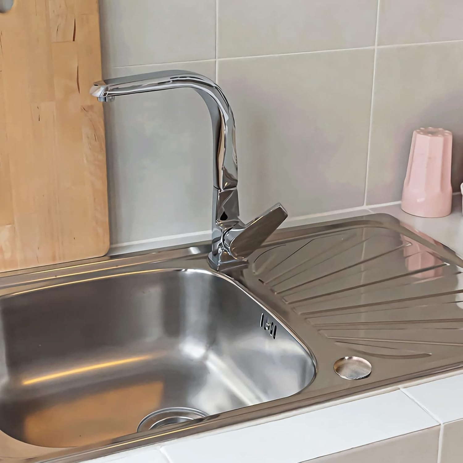 Sink Hole Cover Sink Tap Hole Plate Stopper Cover Blanking Metal Plug, 2Pack (Installing Hole for 31-40Mm)