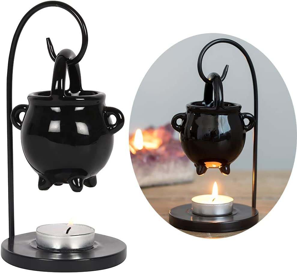 Hanging Cauldron Wax Melt Burners, Mothers Day Essential Oils and Fragrance Scented Melter, Aromatherapy Mum Ornaments for Home Decor, Living Room