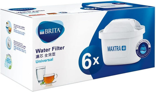 S1326 MAXTRA+ Water Filter Cartridges, Compatible with All Jugs for Chlorine and Limescale Reduction, 6 Pack
