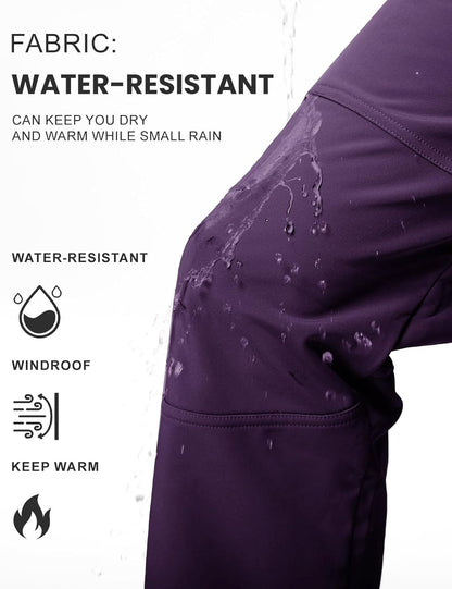 Womens Fleece Lined Thermal Snow Ski Trousers Outdoor Waterproof Hiking Walking Work Trousers Winter Sports Pants