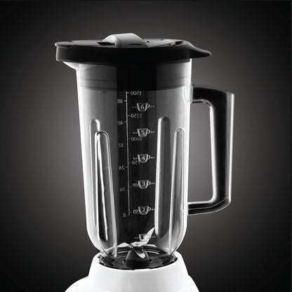 Food Collection 1.5L Plastic Jug Blender, 2 Speeds & Pulse Setting, Removable Stainless Steel Blades for Easy Cleaning, Pouring and Adding Flap, Dishwasher Safe Jug & Lid, 400W, 24610