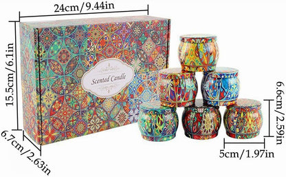 Scented Candles for Home | 6X Yoga Candles,Natural Soy Lasting Scented Candles for Home Aromatherapy Candle Set for Creating Relaxing Ambience
