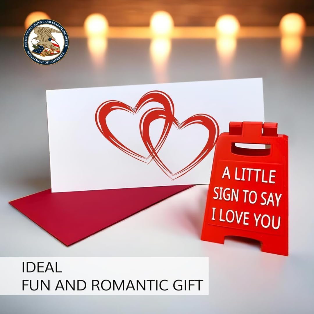 Valentines Day Gifts - Romantic I Love You Sign - Fun Boyfriend Valentine'S Day Gift - Cute Birthday, Christmas, Wedding Gift for Girlfriend, Wife, Fiancee - Mini Sign Decoration