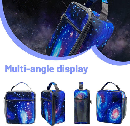 Insulated Lunch Bag Women Men,Leakproof Portable Lunch Box for Kids Teen Boys Girls for Office School Camping Hiking Outdoor Beach Picnic-Galaxy