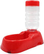 ® 400Ml Automatic Pet Feeder Rabbit Cat & Dog Food & Water Dispenser Dish Bowl Feeder Bottles (Red)