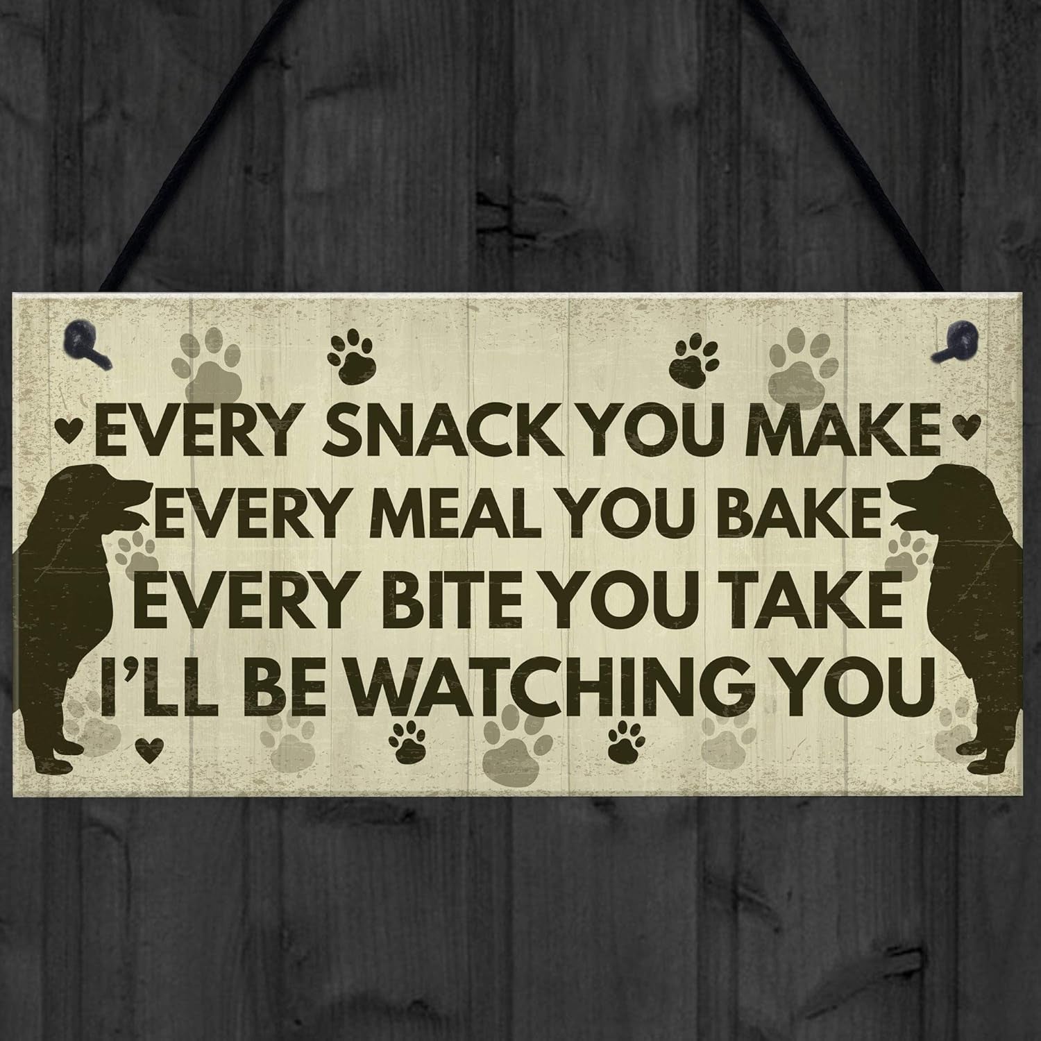 Funny Dog Signs and Plaques Birthday Gift for Dog Lovers Novelty Dog Sign for Home Animal Pet Sign