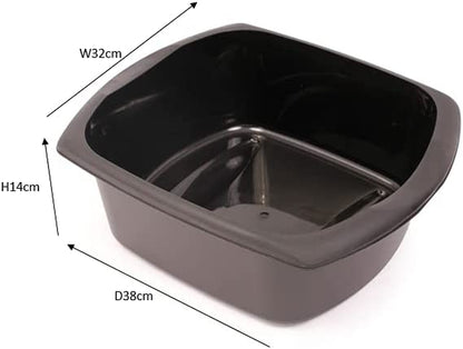 Rectangular Washing up Bowl, Metallic, Large, 9.5 Litre