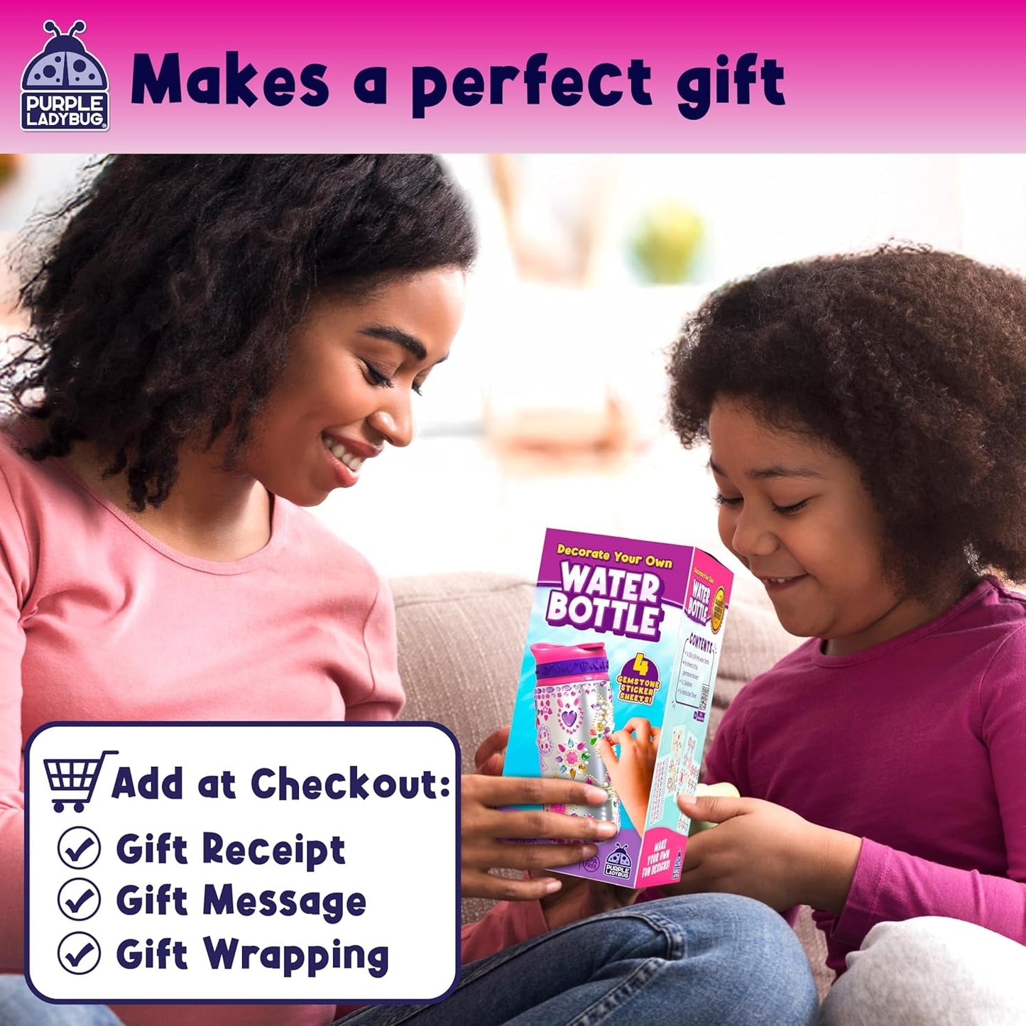 Decorate Your Own Water Bottle Craft Kits for Kids – 6 Year Old Girl Gifts, Valentines Gifts for Kids, Birthday Gifts for Girls, Arts and Crafts for Kids Ages 6-12