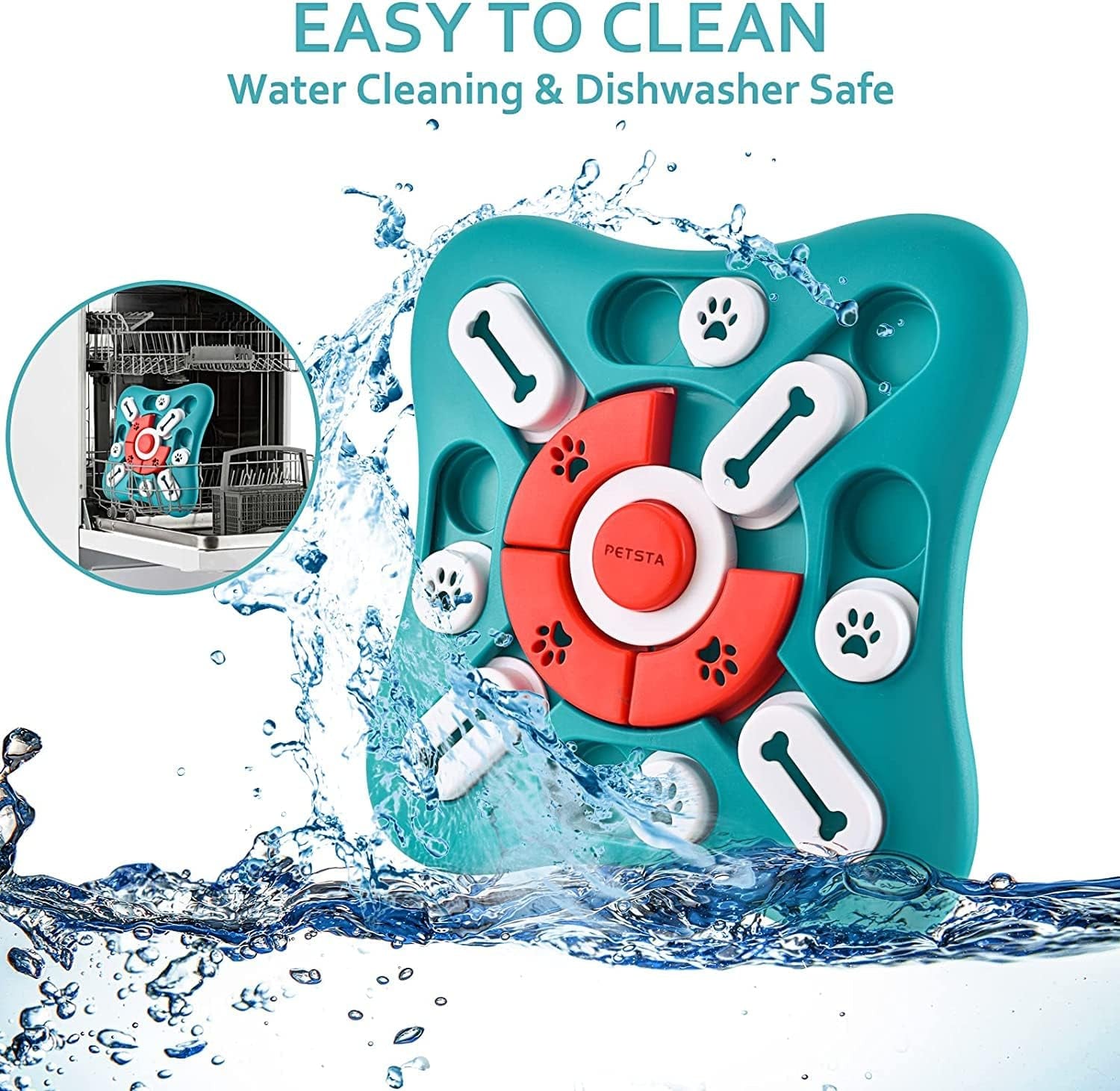 Dog Puzzle Toys, Interactive Dog Toys for Dog Birthday, Dog Toys for Boredom for Dog Puzzle, Slow Feeder Dog Bowl for IQ Training and Brain Stimulation, Dog Treat Toy Squeaky with Puppy Toys