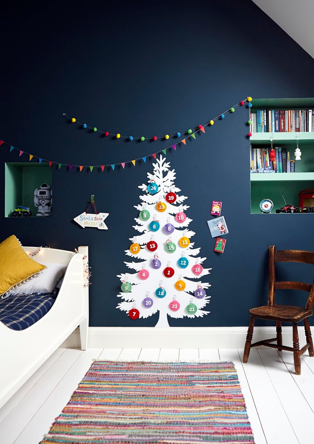 Decorating Clips, Pack of 20 Mini Hooks and 24 Small Strips, Transparent - Hanging Clips for Decorations and Fairy Lights, Wall Adhesive - Damage Free