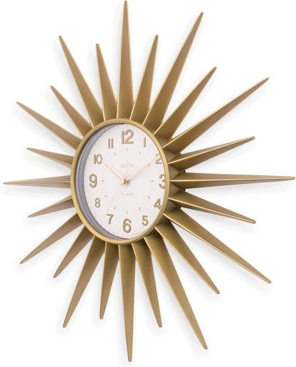 Clock, Gold, 43 Cm L X 43 Cm W