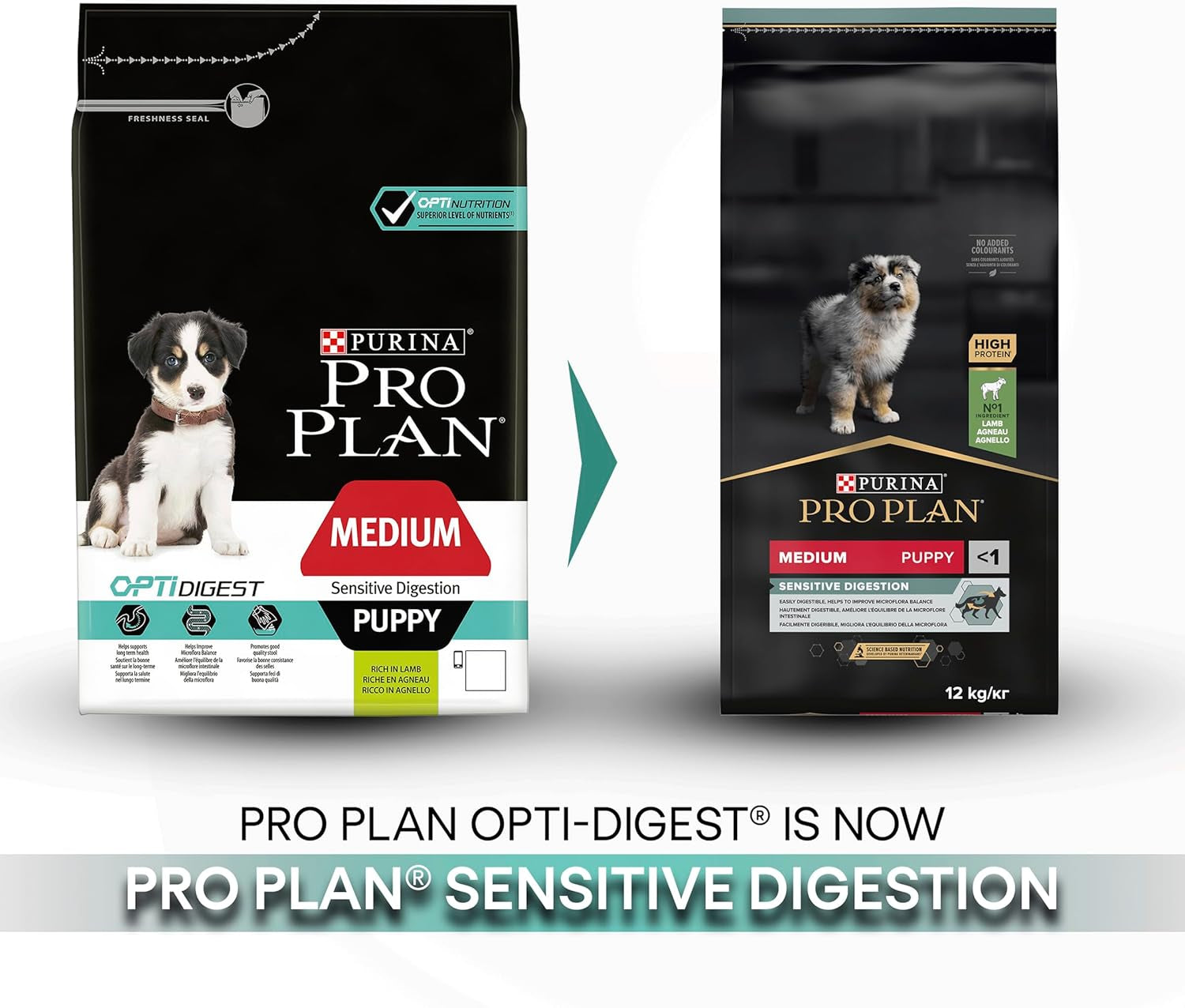 Sensitive Digestion Medium Puppy Dry Dog Food Lamb 3Kg, for Neutered Dogs