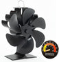 Log Burner Fan Silent Operation | 6-Blade Stove Fans Log Burners | Fire Fan Wood Burner Fans Heat Powered | Fan for Wood Burning Stove | Fireplace Accessories Tools