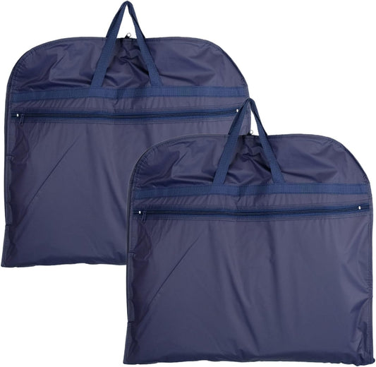 Hoesh UK - Navy 54" Waterproof Mens Suit Garment Protection Carrier Pack of 2,Suit Bag for Men, Travel Garment Bags, Suit Covers, Suit Carriers for Men