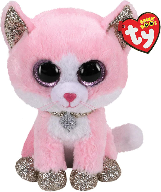 2007516 Fiona Cat Beanie Boo Pink Stuffed Animal, Multicoloured