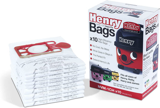 Avern GENUINE ONLY Numatic  Hetty NVM-1CH Hepaflo Vacuum Cleaner Dust Bags Pack of 10-604015 907075