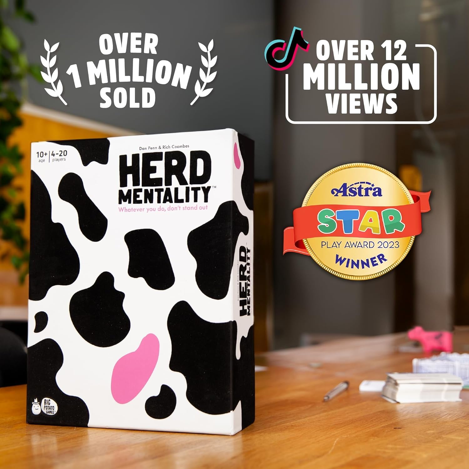 Herd Mentality: Udderly Hilarious Board Game | Easy Setup & Play | Loved by Millions of Families & Friends | Perfect for 4-20 Players