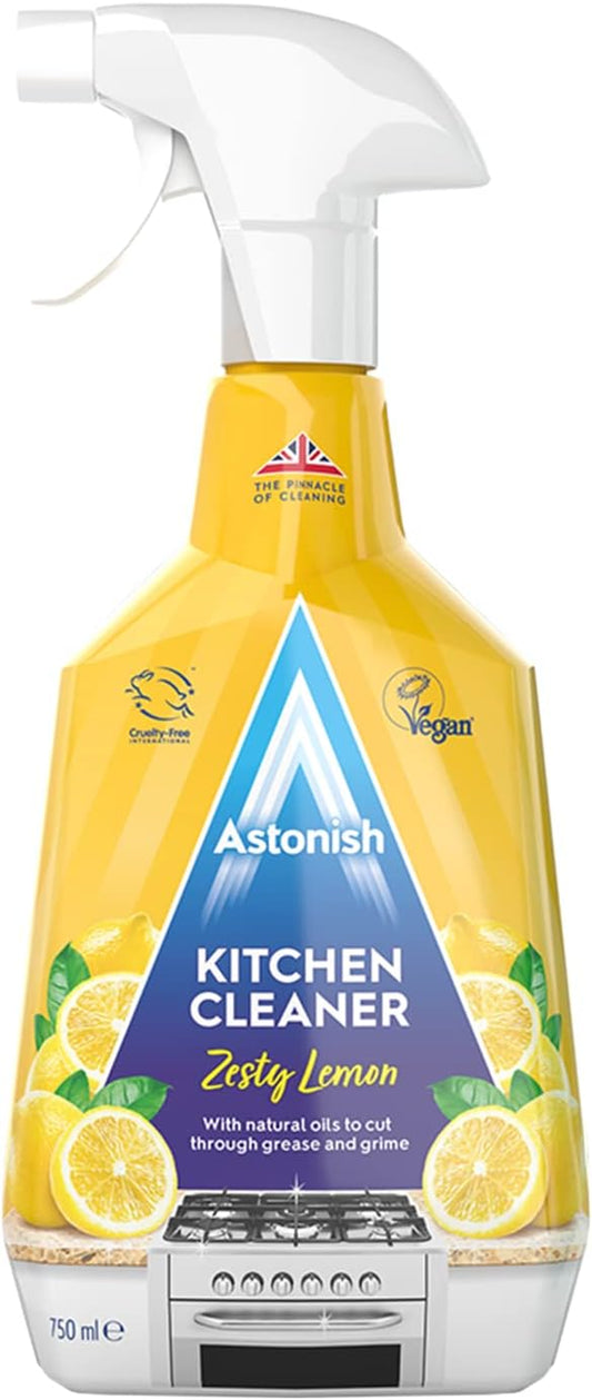 Kitchen Cleaner, Vegan and Cruelty Free and Blended with Natural Oils, 750Ml, Zesty Lemon