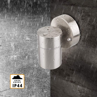 Modern Double up down Stainless Steel Wall Spot Light, Use GU10 (Not Included), IP44 Waterproof, Pack of 2