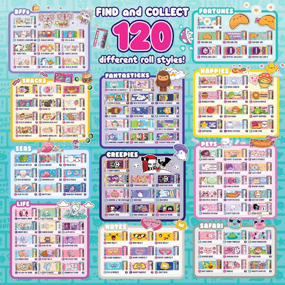 Sticki Rolls Sticki Bands, Wearable & Shareable Sticker Bracelet, 70 Mini Stickers, Assorted Colours and Styles, Packaging May Vary