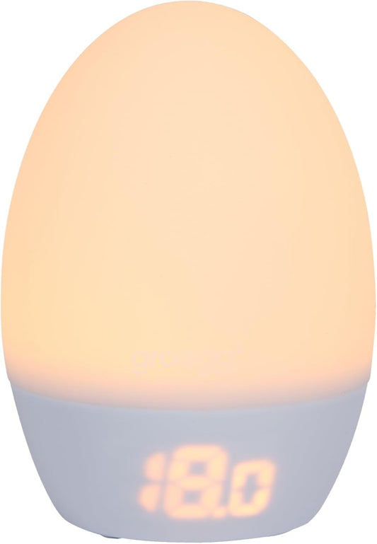 Groegg2 Digital Colour-Changing Nursery Thermometer and Nightlight, Usb-Powered, Digital Temperature Display
