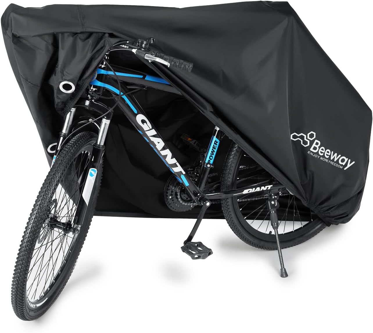 Bike Cover, Waterproof Bicycle Cover Indoor Outdoor Storage - 210T Nylon with Pu Coating, Safty Straps, Lock-Holes, Fits for Most Bikes up to 29"