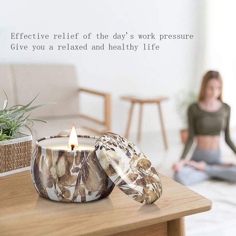 4 Pack Scented Candles Gifts for Women,  Aromatherapy Candles for Home Scented, 120H Burning Soy Wax Portable Travel Tin Ideal Candle Gift for Birthday, Valentine'S Day, Mother'S Day, Bath, Yoga
