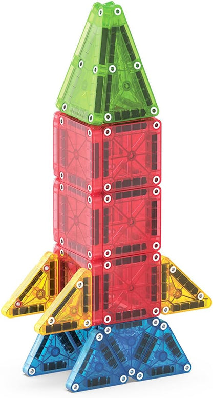 Micromags 26-Piece Travel Magnetic Construction Set – Bold Colors, the Original Magnetic Building Brand
