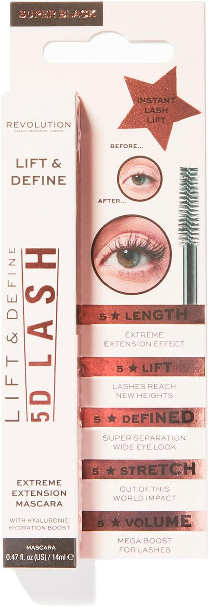 Revolution Beauty London 5D Lash Mascara, Add Volume, Impact and Length, Black, 8G
