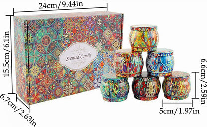 Scented Candles Gift Set, 6 Pack Candles for Home Scented, Long Lasting Soy Wax Aromatherapy Candle Set for Spa, Yoga, Table Decoration