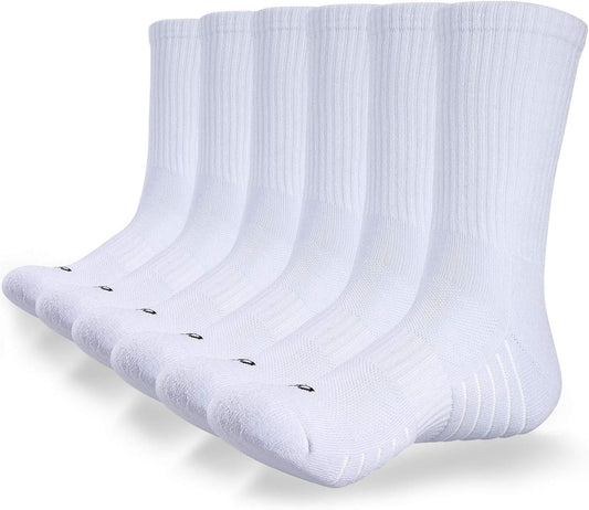 Sports Socks Thick Cushion Walking Thermal Crew Athletic Socks for Outdoor Work Hiking Trainer (6 Pairs)