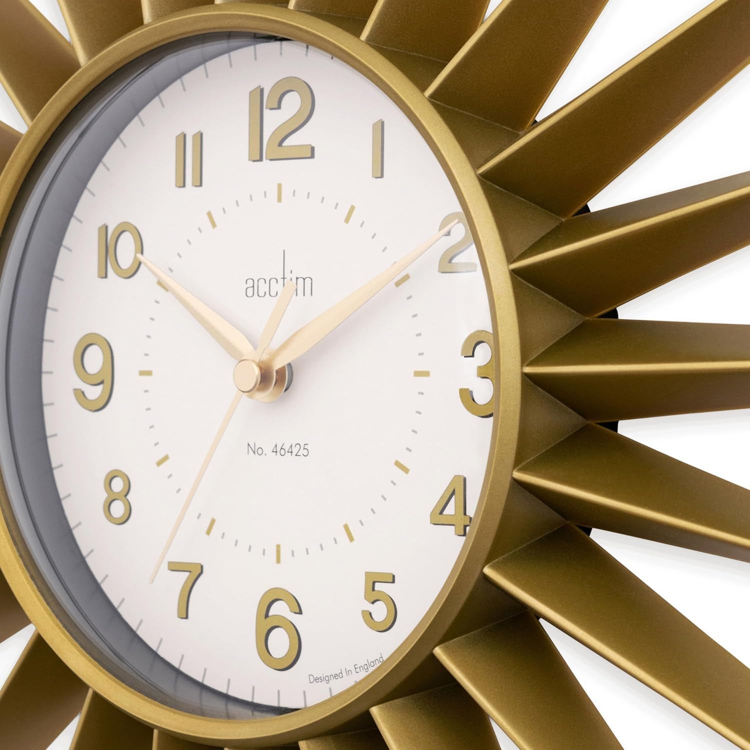 Clock, Gold, 43 Cm L X 43 Cm W