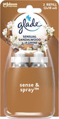 Sense & Spray Air Freshener Refill, Motion Activated Automatic Room Spray and Odour Eliminator for Home, Sandalwood & Jasmine, Duo Pack (2 X 18Ml)