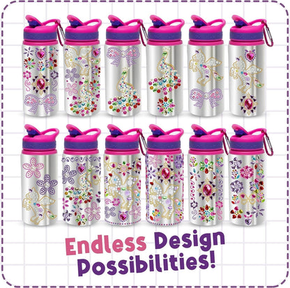 Decorate Your Own Water Bottle Craft Kits for Kids – 6 Year Old Girl Gifts, Valentines Gifts for Kids, Birthday Gifts for Girls, Arts and Crafts for Kids Ages 6-12