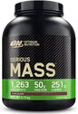 Serious Mass Protein Powder High Calorie Mass Gainer with Vitamins, Creatine and Glutamine, Chocolate, 8 Servings, 2.73 Kg, Packaging May Vary