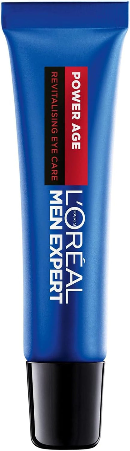 Men Expert Men'S Eye Cream, Hyaluronic Acid Eye Care for Ageing, for Dry & Dull Skin, Power Age, 15Ml