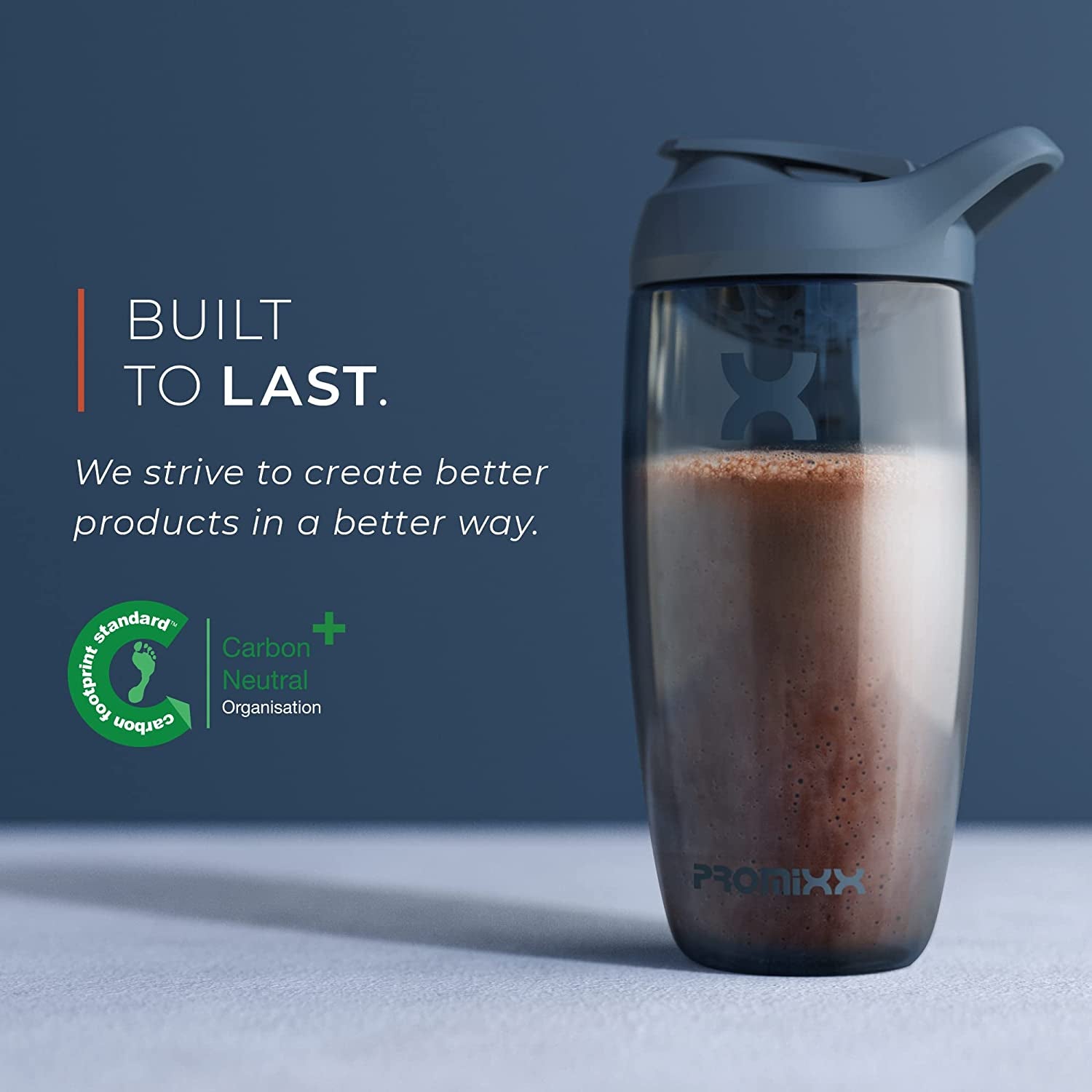 Pursuit Protein Shaker Bottle - Premium Shaker for Protein Shakes - Lifetime Durability, Leakproof, Odourless - 700Ml / 24Oz (Arctic White)